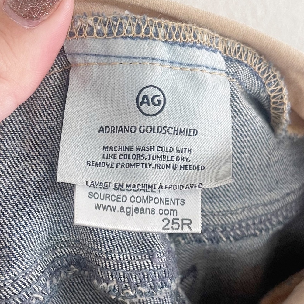 AG Adriano Goldschmeid Denim Distressed Maternity Jeans Size 25 - Picture 3 of 6